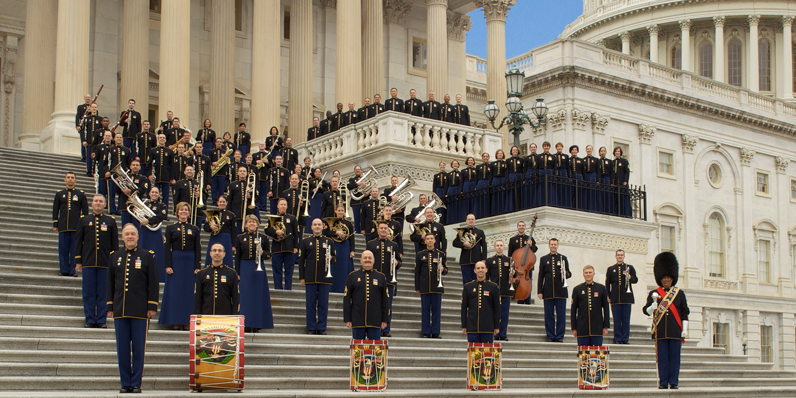 US Army Field Band on the steps of the US Capitol